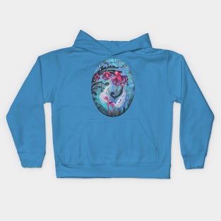 Fuchsia mermaid Kids Hoodie